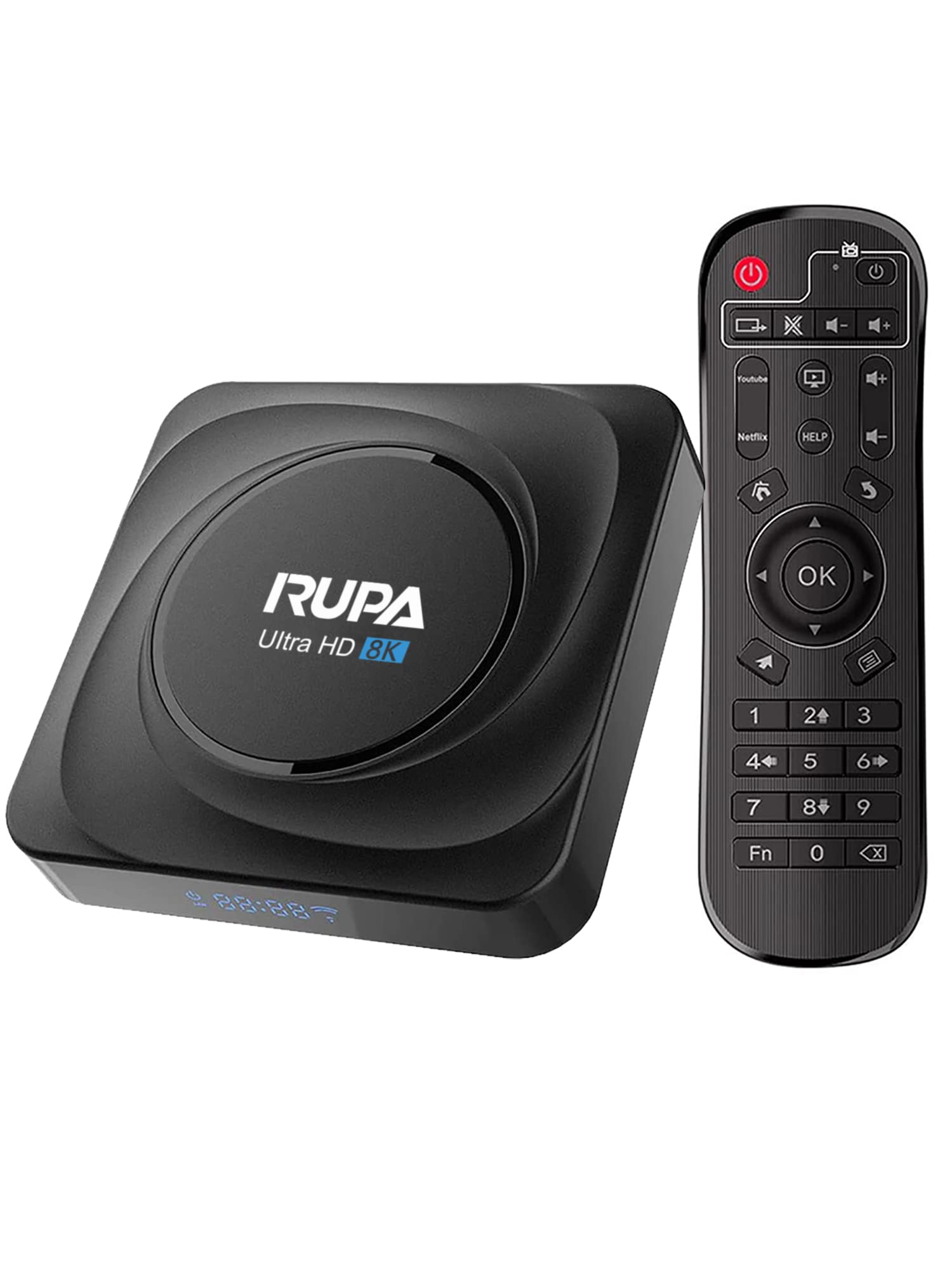 8K Android Tv Box 11.0, Rupa Smart Tv Box Rk3566 4 Core 64 Bits, 8Gb Ram 64Gb Rom Android Box With 1000M Lan Dual Wifi 2.4G/5G,
